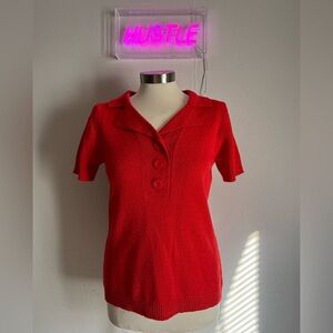 White Stag Red Short Sleeve Polo Top